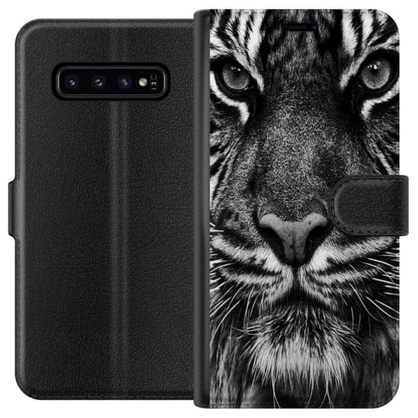 Samsung Galaxy S10 Lompakkokotelo Tiikeri