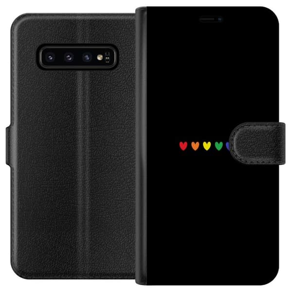 Samsung Galaxy S10 Lommeboketui Stolt Hjerter