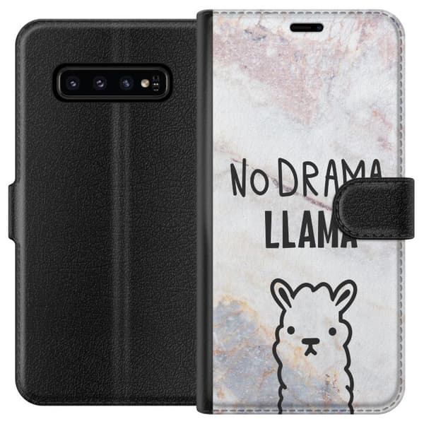 Samsung Galaxy S10 Lommeboketui Llama Marble