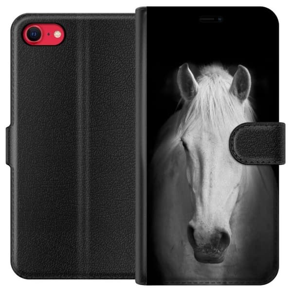 Apple iPhone 8 Lommeboketui Hvit Hest