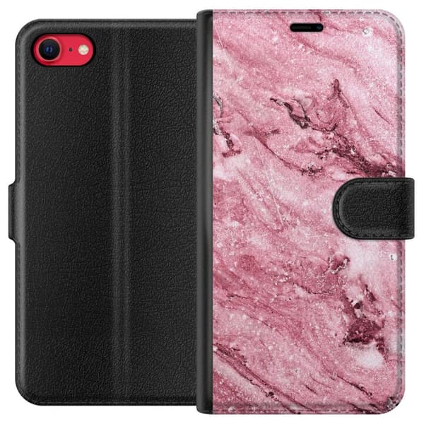 Apple iPhone 8 Tegnebogsetui Glitter Marmor