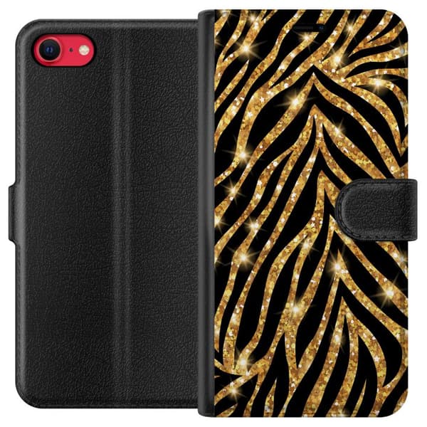 Apple iPhone 8 Lommeboketui Gull & Glitter