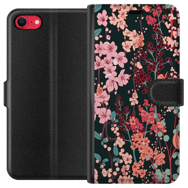 Apple iPhone 8 Tegnebogsetui Blomster