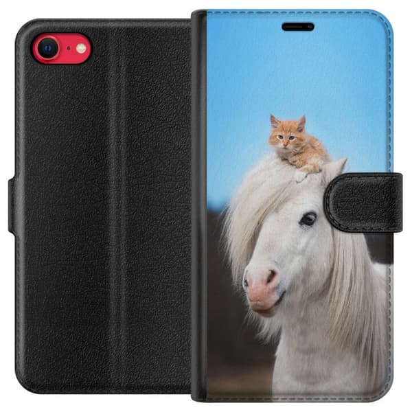 Apple iPhone 8 Tegnebogsetui Hest & Kat