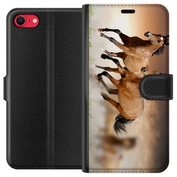 Apple iPhone 8 Tegnebogsetui Heste