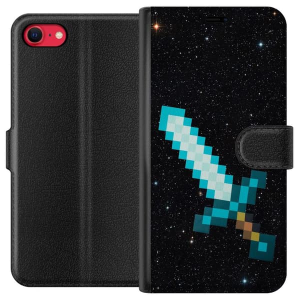 Apple iPhone 8 Lompakkokotelo Minecraft Miekka