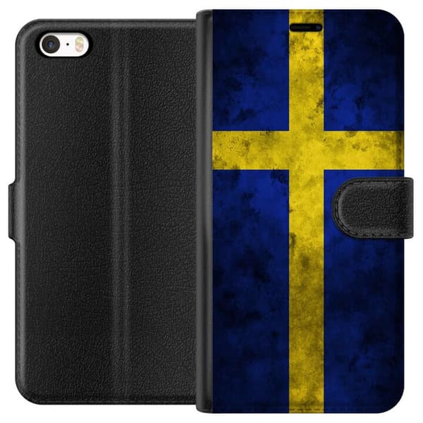 Apple iPhone 5 Tegnebogsetui Sverige Flag