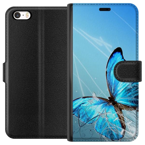 Apple iPhone 5 Tegnebogsetui Sommerfugl