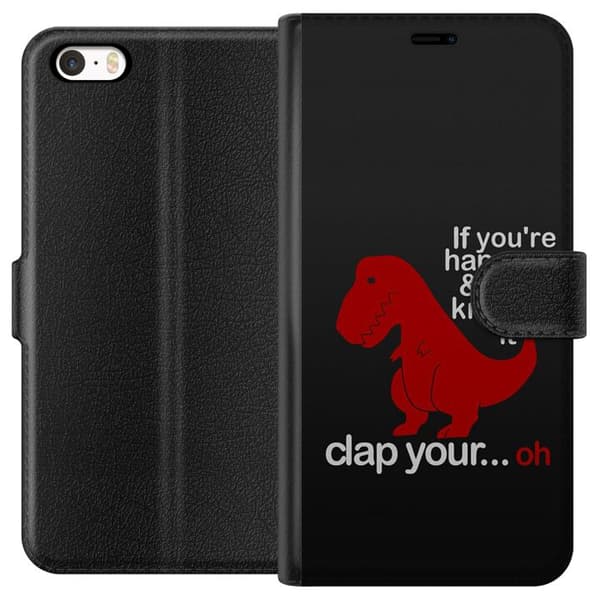 Apple iPhone 5 Tegnebogsetui Dinosaur