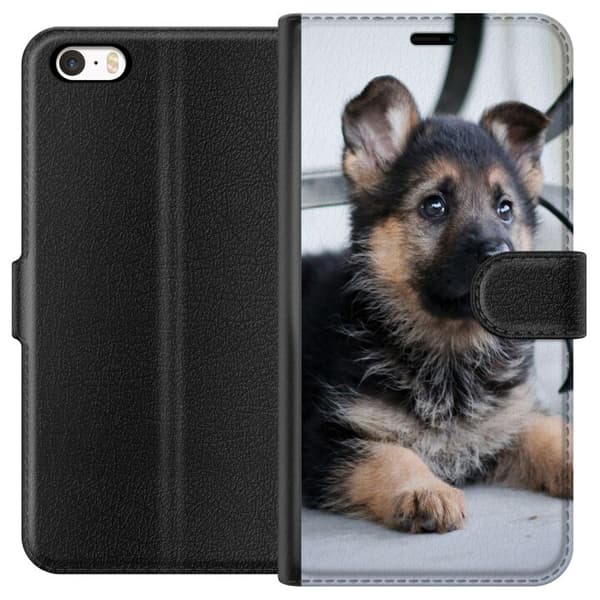 Apple iPhone 5 Plånboksfodral Schäfer Puppy