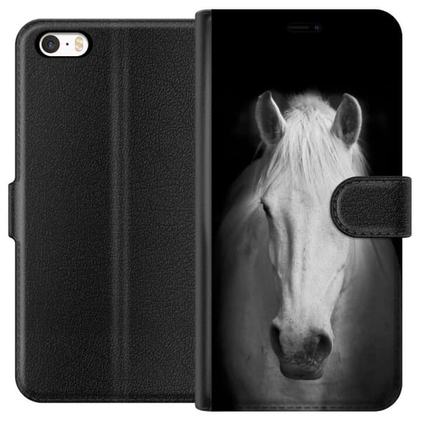 Apple iPhone 5 Tegnebogsetui Hvid Hest