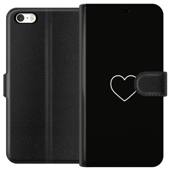 Apple iPhone 5 Tegnebogsetui Hjerte