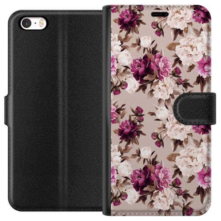 Apple iPhone 5 Plånboksfodral Blommor