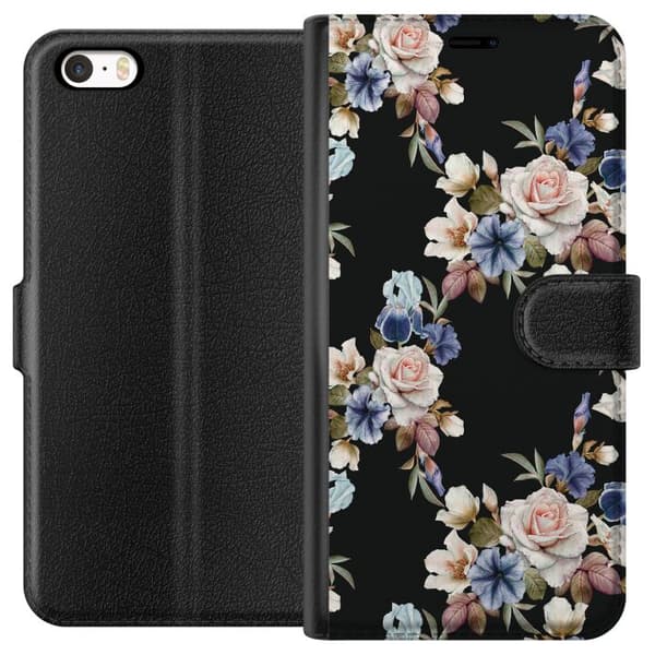 Apple iPhone 5 Tegnebogsetui Blomster