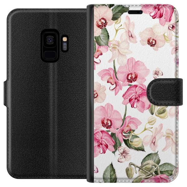 Samsung Galaxy S9 Lommeboketui Blomster
