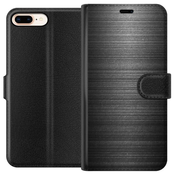 Apple iPhone 8 Plus Plånboksfodral Brushed Metal