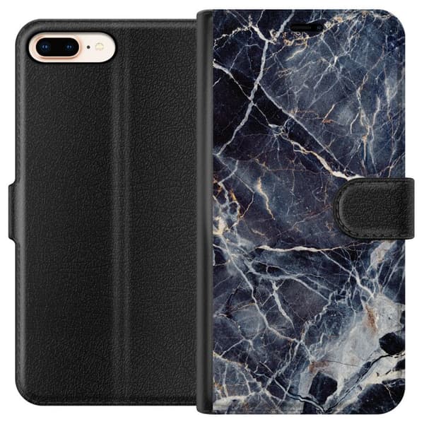 Apple iPhone 8 Plus Tegnebogsetui Marmoreret