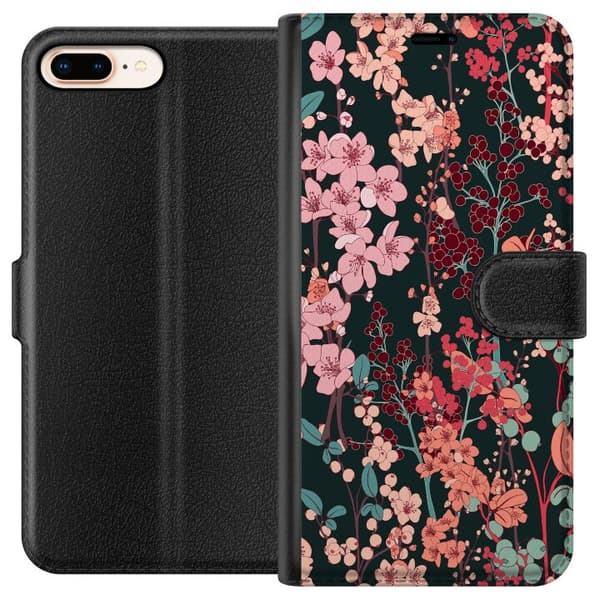 Apple iPhone 8 Plus Lompakkokotelo Kasvimaan Retro