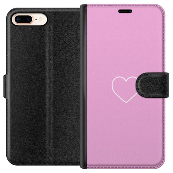 Apple iPhone 8 Plus Plånboksfodral Hjärta