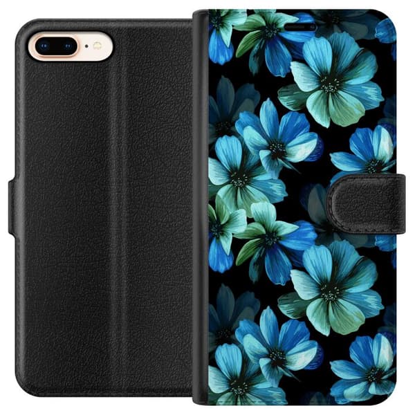 Apple iPhone 8 Plus Tegnebogsetui Blomster