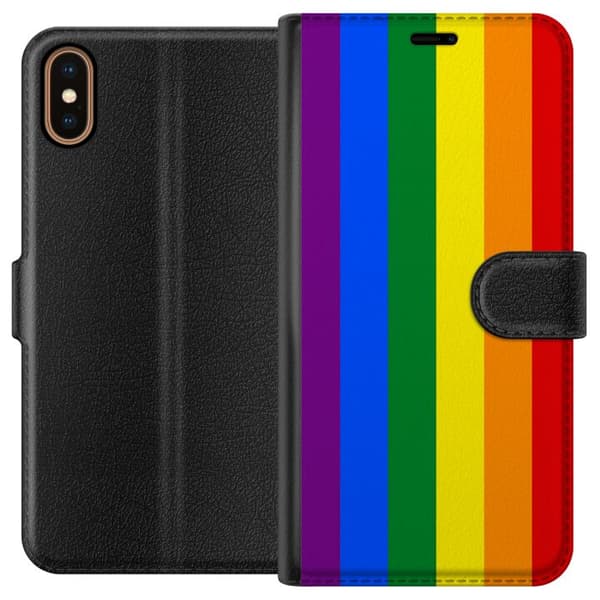 Apple iPhone X Lommeboketui Pride Flagga