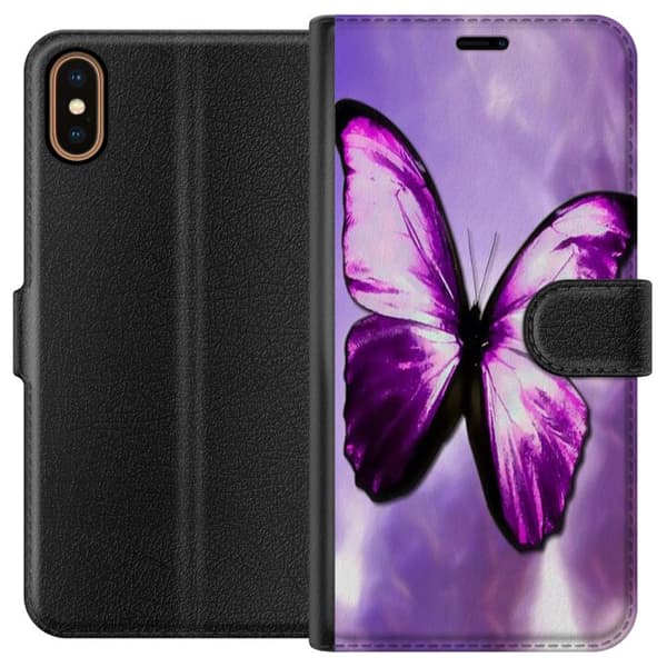 Apple iPhone X Lommeboketui Sommerfugl