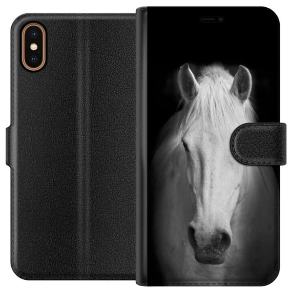 Apple iPhone X Lommeboketui Hvit Hest
