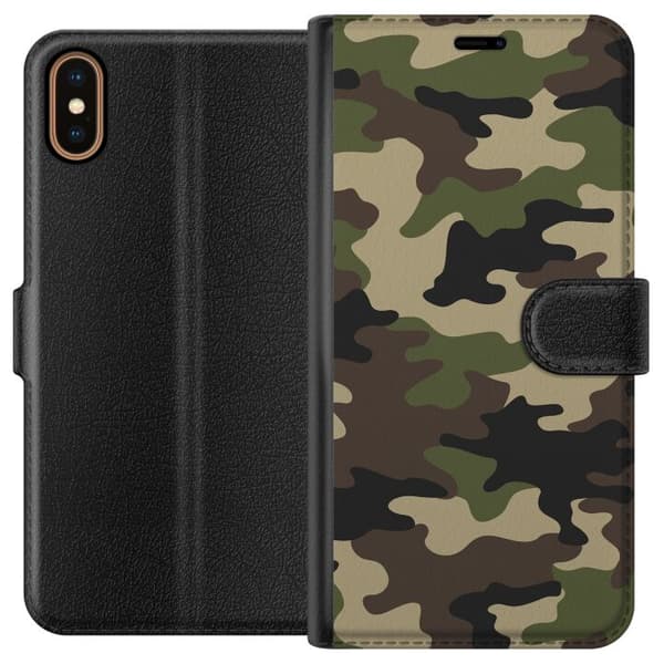 Apple iPhone X Lommeboketui Skog kamuflasje