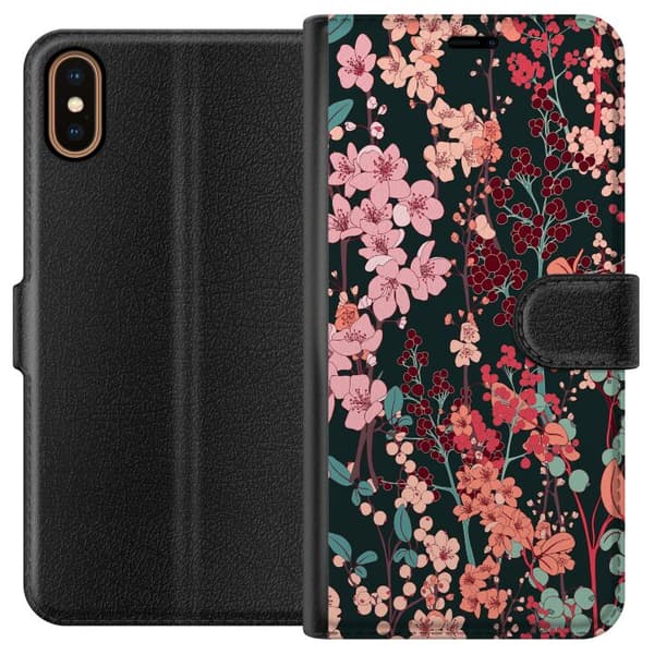 Apple iPhone X Tegnebogsetui Urteagtig Retro
