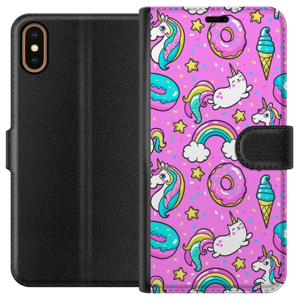 Apple iPhone X Plånboksfodral Unicorn