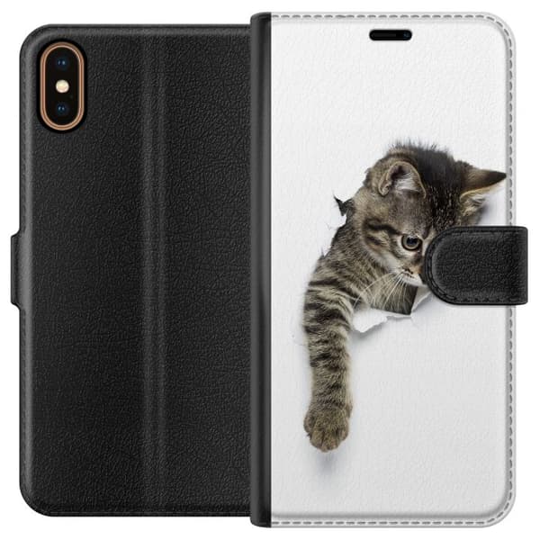 Apple iPhone X Lommeboketui Katt