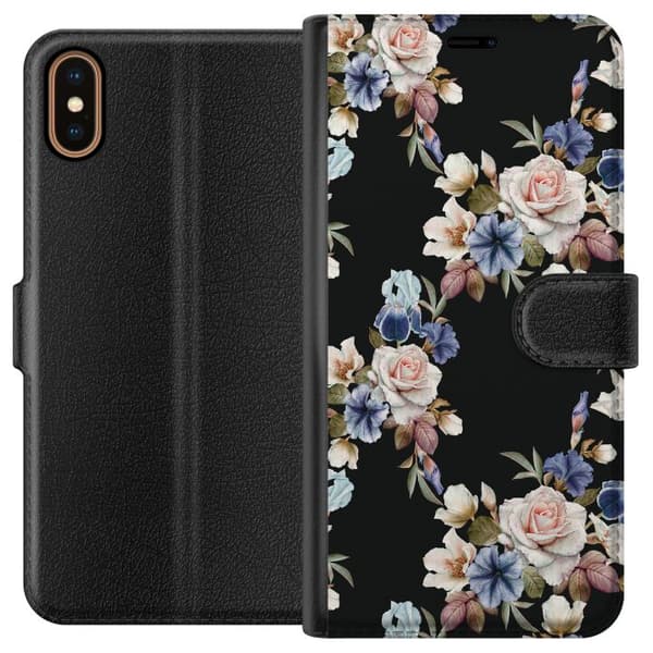 Apple iPhone X Lommeboketui Blomster