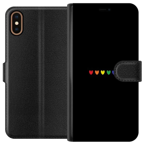 Apple iPhone X Lommeboketui Stolt Hjerter