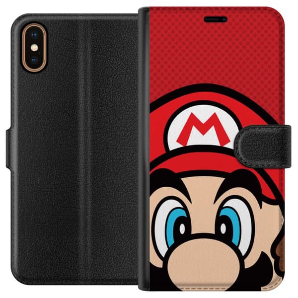 Apple iPhone X Lompakkokotelo Mario