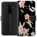 Miniatyrbilde 1 av 3: Samsung Galaxy S9+ Lommeboketui Blomstermønster Svart