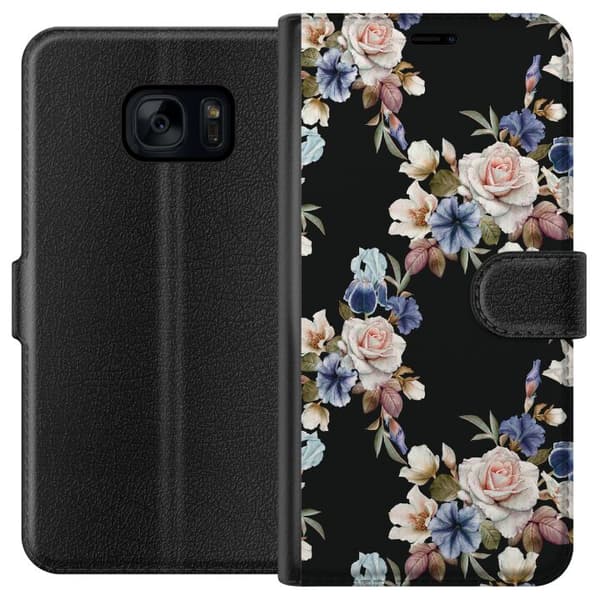Samsung Galaxy S7 Lommeboketui Blomstre