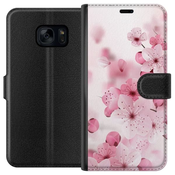 Samsung Galaxy S7 Lommeboketui Kirsebærblomst