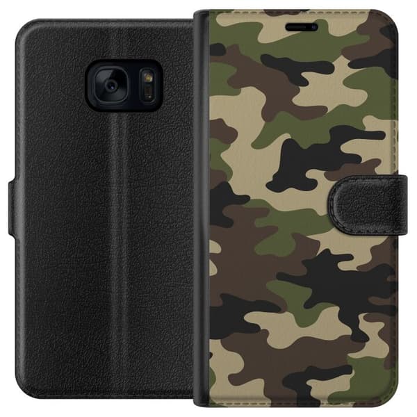 Samsung Galaxy S7 Lommeboketui Skog kamuflasje