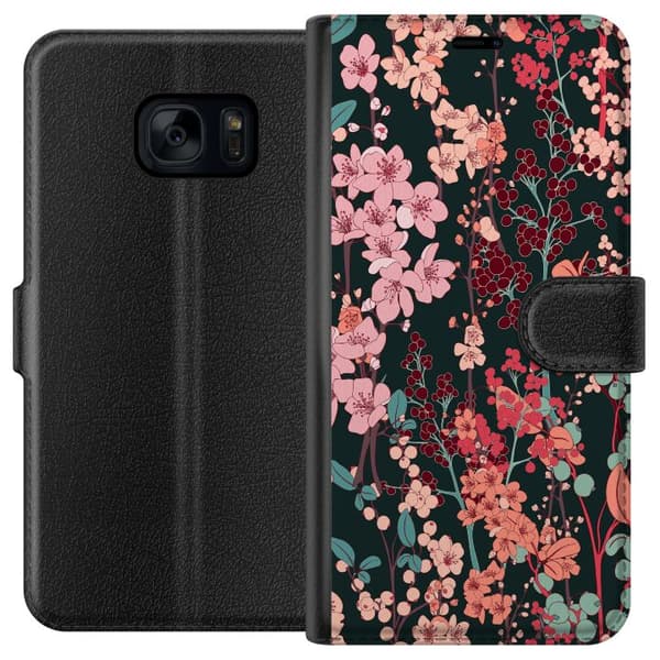 Samsung Galaxy S7 Lommeboketui Blomster
