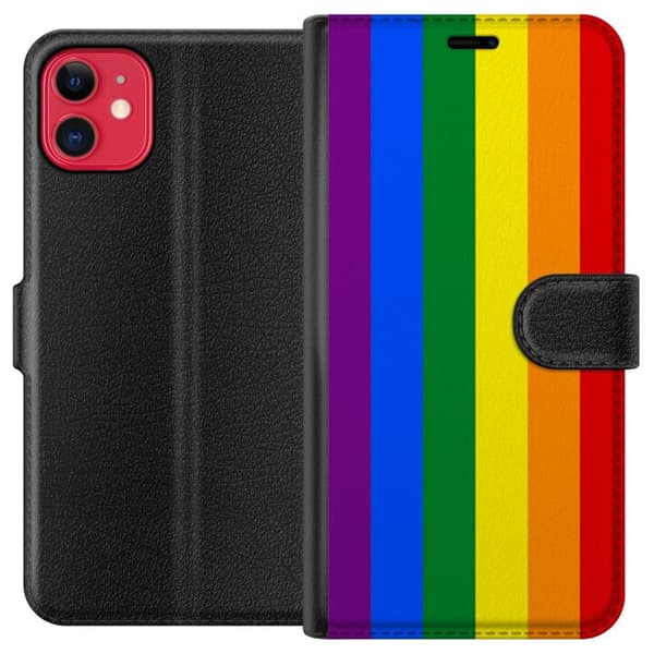 Apple iPhone 11 Plånboksfodral Pride Flagga