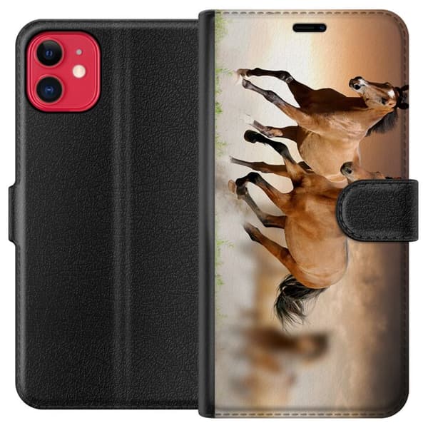 Apple iPhone 11 Plånboksfodral Hästar