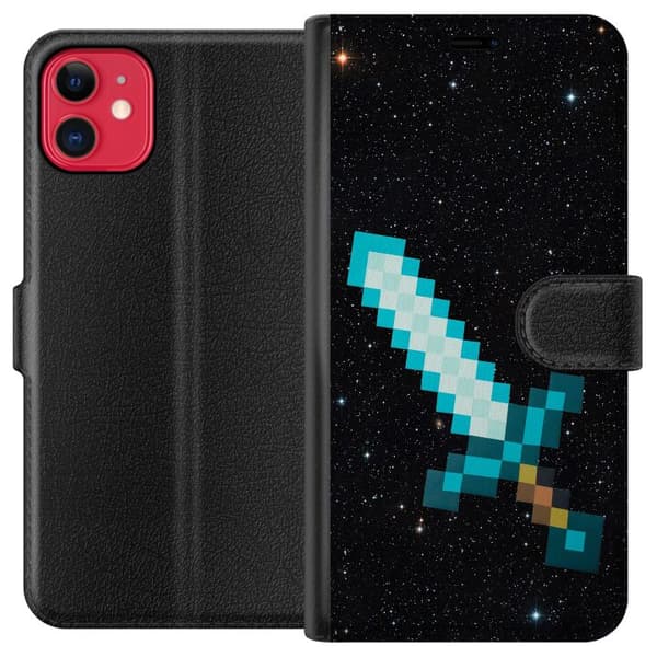 Apple iPhone 11 Plånboksfodral Minecraft Svärd