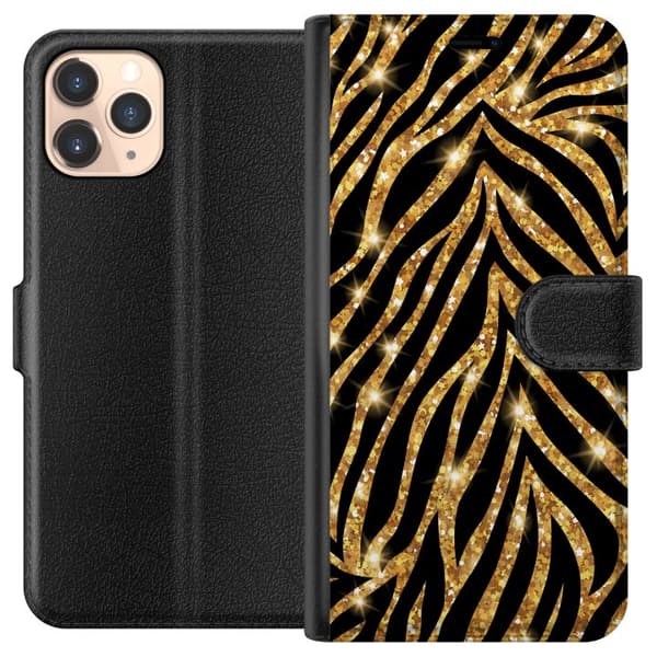 Apple iPhone 11 Pro Plånboksfodral Gold & Glitter