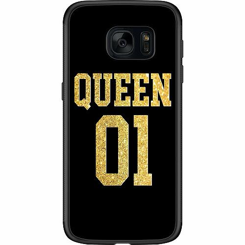 Bild av Samsung Galaxy S7 Soft Case (Svart) Queen 01 Black Gold