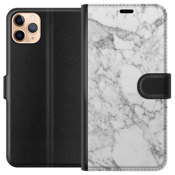 Apple iPhone 11 Pro Max Lommeboketui Marmor Hvit