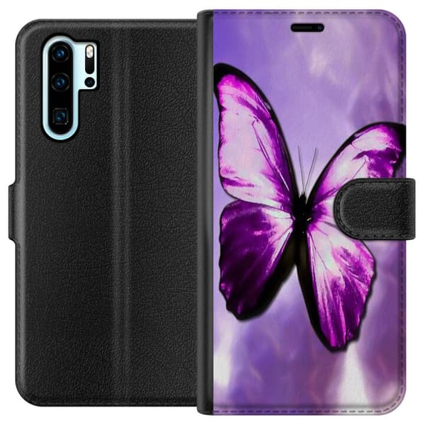 Huawei P30 Pro Lommeboketui Sommerfugl