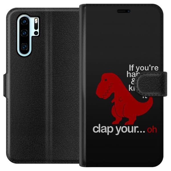 Huawei P30 Pro Lompakkokotelo Dinosaurus