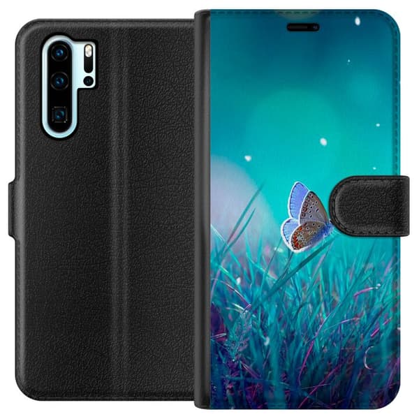 Huawei P30 Pro Tegnebogsetui Magisk Sommerfugl