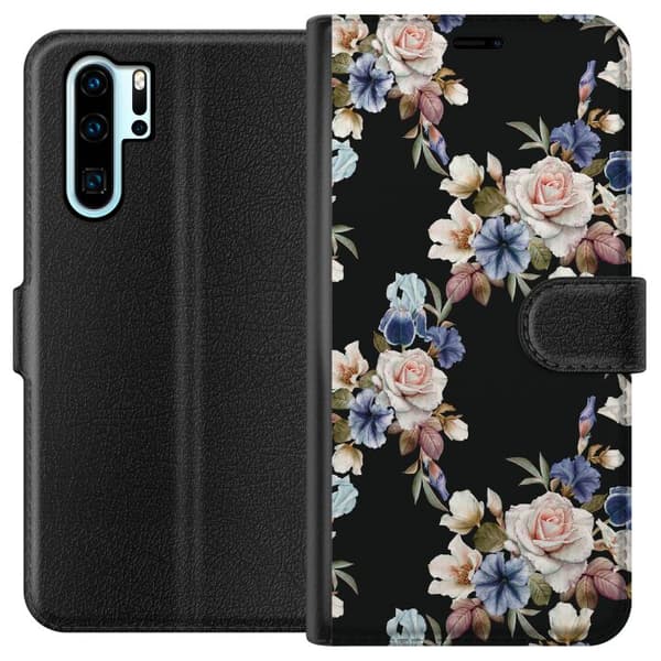 Huawei P30 Pro Tegnebogsetui Blomstret