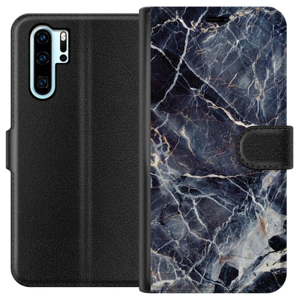 Huawei P30 Pro Tegnebogsetui Marmoreret